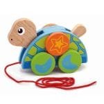 Дървена играчка за дърпане Костенурка