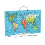 Магнитен дървен пъзел за континентите