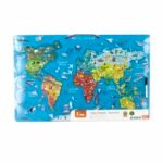 Магнитен дървен пъзел за континентите