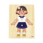 пъзел изучаване частите на човешкото тяло момиче