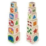 дървени образователни кубчета