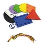 дървени геометрични форми за промушване