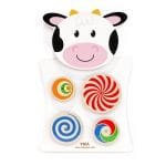 дървена крава за стена