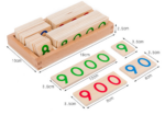 Комплект дървени цифри цифри от 1 до 9000