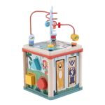 Дървен образователен детски куб