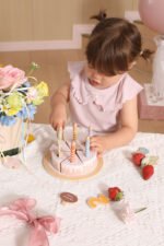 Дървена торта „Рожден ден“ с числа и свещички – PolarB - Image 4