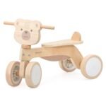 Дървено колело за бутане „Мече“ PolarB – стабилно и масивно колело за деца от 1 година. Подпомага прохождането, развива баланс и е подходящо и за деца, които още не ходят самостоятелно.