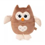 Мека играчка бухал с черешови костилки,за гушкане подходяща при колики.