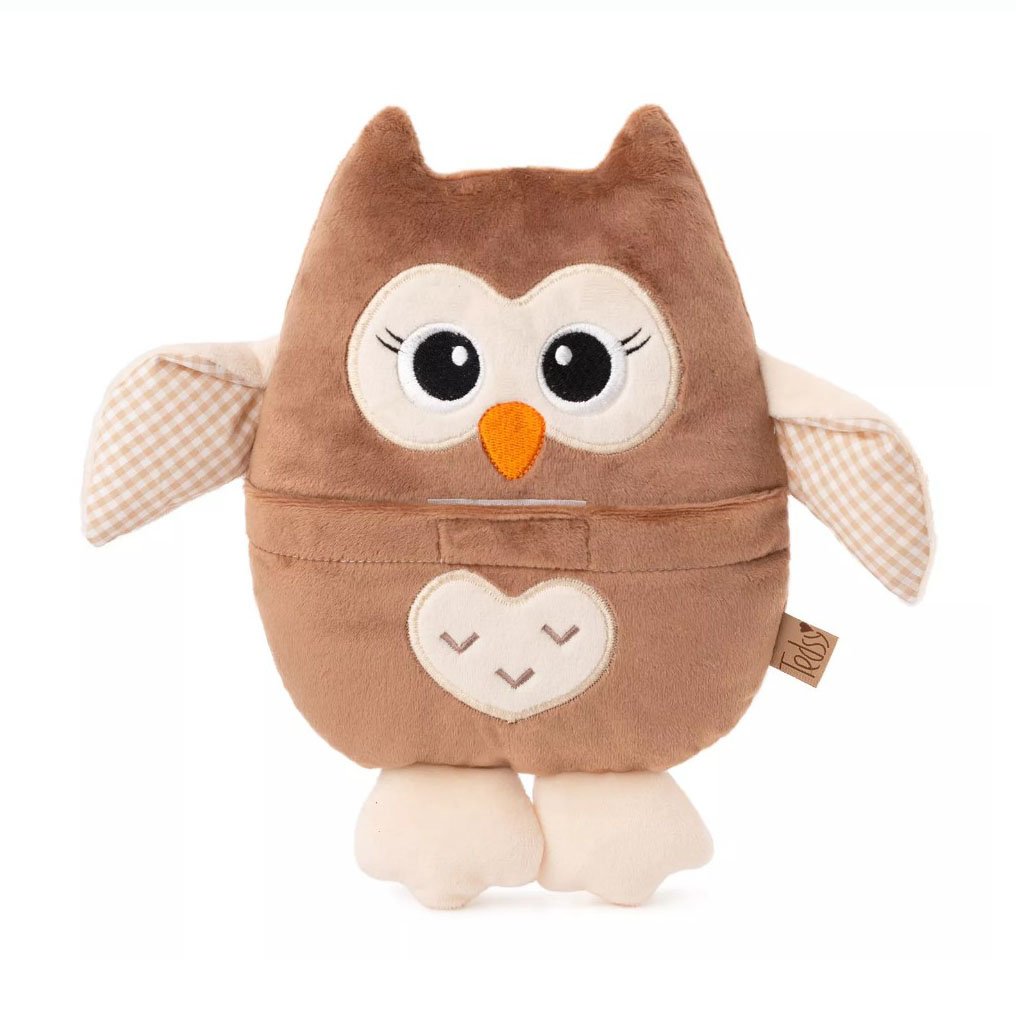 buhal-meka-igrachka-za-gushkane-amek Мека играчка бухал с черешови костилки,за гушкане подходяща при колики.