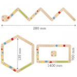 Сензорна дървена пътека за баланс за деца 2+ години. Развива баланс, координация и сетивна интеграция чрез активна и безопасна игра.