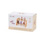 Дървен щанд за сладоледи PolarB с пастелни цветове и заоблени форми. Безопасна ролева игра, която развива въображението и социалните умения на деца над 18 месеца