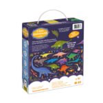 Детски пъзел с динозаври 60 части Banana Panda (4+). Голям пъзел 66×32 см с изписани имена на динозаври. Развива моторика и логика.