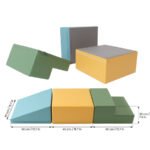 IGLU мек модулен комплект от 3 части с рампа и стъпала. Противоплъзгаща основа и премиум качество за безопасна активна игра.
