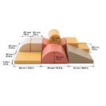 IGLU мек модулен комплект от 8 части с цилиндър и противоплъзгаща основа. Премиум качество за катерене, баланс и активна игра.