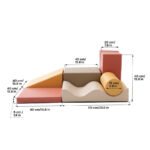 IGLU мек модулен комплект от 7 части с цилиндър и противоплъзгаща основа. Премиум качество за катерене, баланс и активна игра.