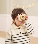 Дървен детски фотоапарат с отваряща се камера PolarB