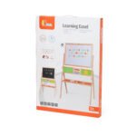 Двустранна образователна игра с букви и сметало от VIGA Toys. Детска магнитна дъска за писане, рисуване и учене на букви и числа. Подходяща за ранно обучение и игра.