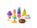 HEY CLAY Nice Ice Cream – комплект глина за моделиране с 15 кутийки и приложение с инструкции. Създайте 6 забавни сладоледени герои стъпка по стъпка.