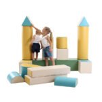 Този комплект меки модули за игра (soft play) е подходящ както за дома, така и за детски центрове и сензорни стаи