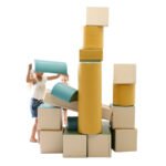 Този комплект меки модули за игра (soft play) е подходящ както за дома, така и за детски центрове и сензорни стаи.