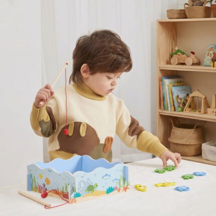 дървена магнитна игра за риболов VIGA Toys