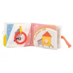 Мека бебешка книжка „Пате“ от плюш с цветни страници – стимулира фината моторика и сетивата. Безопасна, произведена в България, с възможност за пране до 30°C.