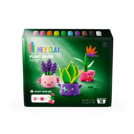 Комплект глина за моделиране HEY CLAY Plant Folks за деца над 8 години