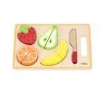 Дървени плодове за рязане с дъска и нож VIGA Toys 44789
