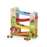Дървена писта Ферма с 4 колички VIGA Toys 44844 за деца над 18 месеца