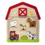 Дървена къща Ферма със 7 активности VIGA Toys 44854