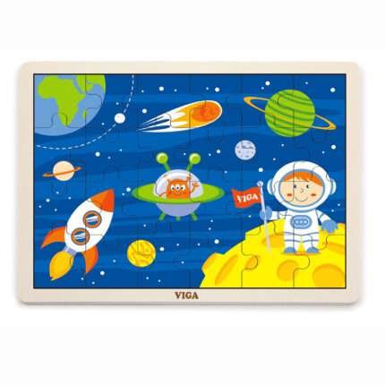 Дървен пъзел Космос с 24 части VIGA Toys 51461