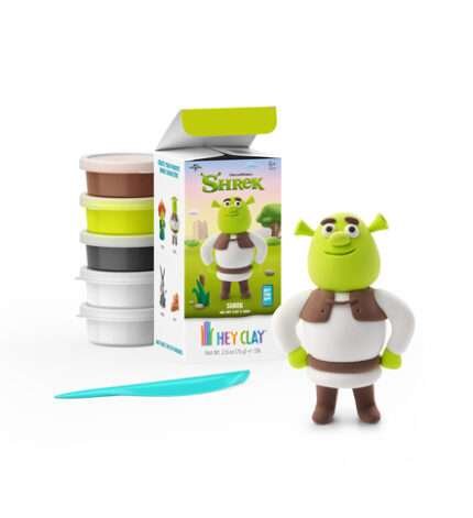 Комплект глина за моделиране HEY CLAY Shrek с 5 цвята и готова фигурка на Шрек