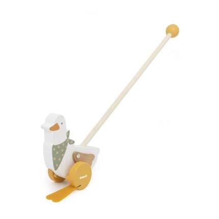 Дървена играчка за бутане Гъска – PolarB | Playsense