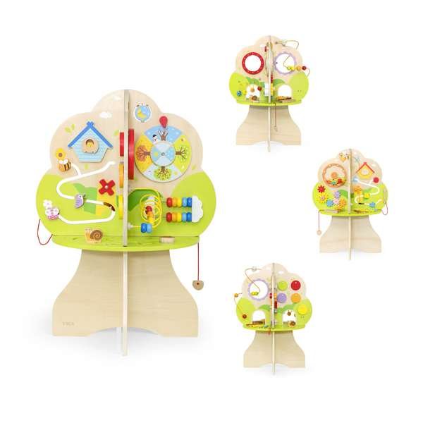 darven-obrazovatelen-tsentar-darvo-viga-toys Дървен образователен център „Дърво“ VIGA Toys за деца 18+ месеца. Лабиринти, музикални игри и занимания за моторика, координация и самостоятелност.