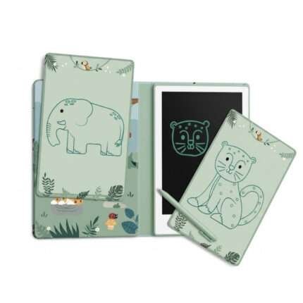LCD книжка PLAYSENSE с 15 двустранни карти за очертаване и свободно рисуване. Развива въображението и подпомага подготовката за писане. За деца над 3 г.