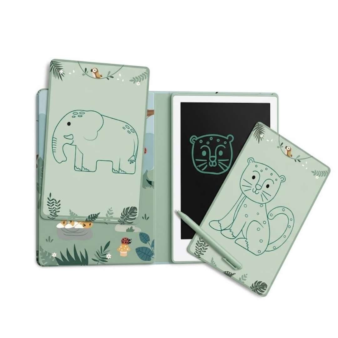 lcd_knijka-za_risuvane1 LCD книжка PLAYSENSE с 15 двустранни карти за очертаване и свободно рисуване. Развива въображението и подпомага подготовката за писане. За деца над 3 г.