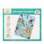 LCD книжка PLAYSENSE с 15 двустранни карти за очертаване и свободно рисуване. Развива въображението и подпомага подготовката за писане. За деца над 3 г.
